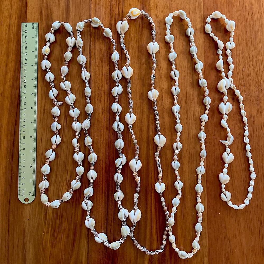 Lot of Vintage Cowrie Shell Necklaces